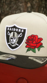 New Era Los Angeles Raiders Super Bowl XVIII 9FIFTY A-Frame Snapback-(Stone/Black)