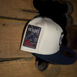 New Era Chicago Cubs Be Alert Side Patch Fitted (Off White/Navy) - New Era