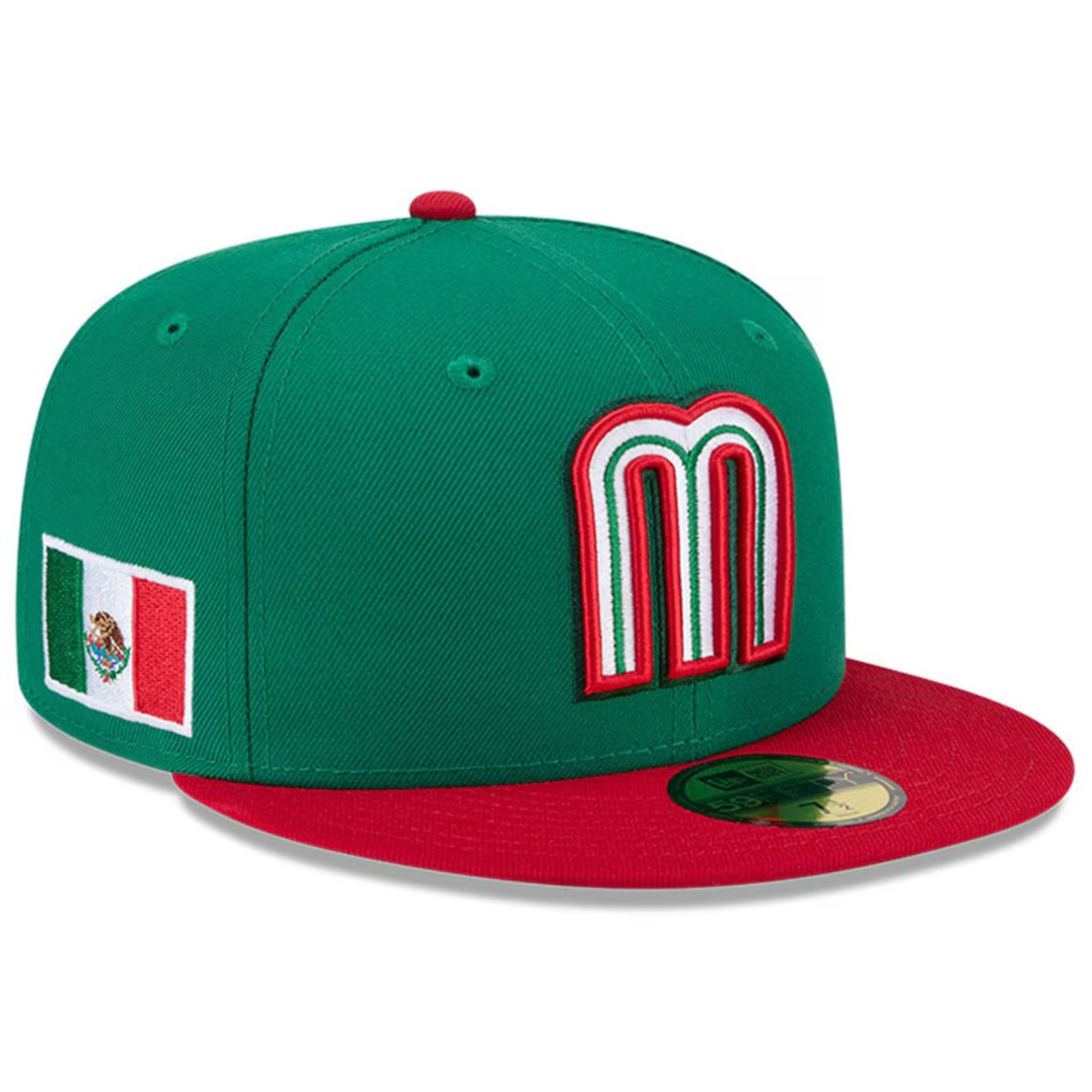 Mexico Baseball New Era 2026 World Baseball Classic 59FIFTY Fitted Hat - Green/Red - New Era