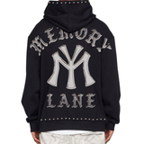 Memory Lane M-SHIELD STUDDED CROP HOODIE-BLACK - Memory Lane