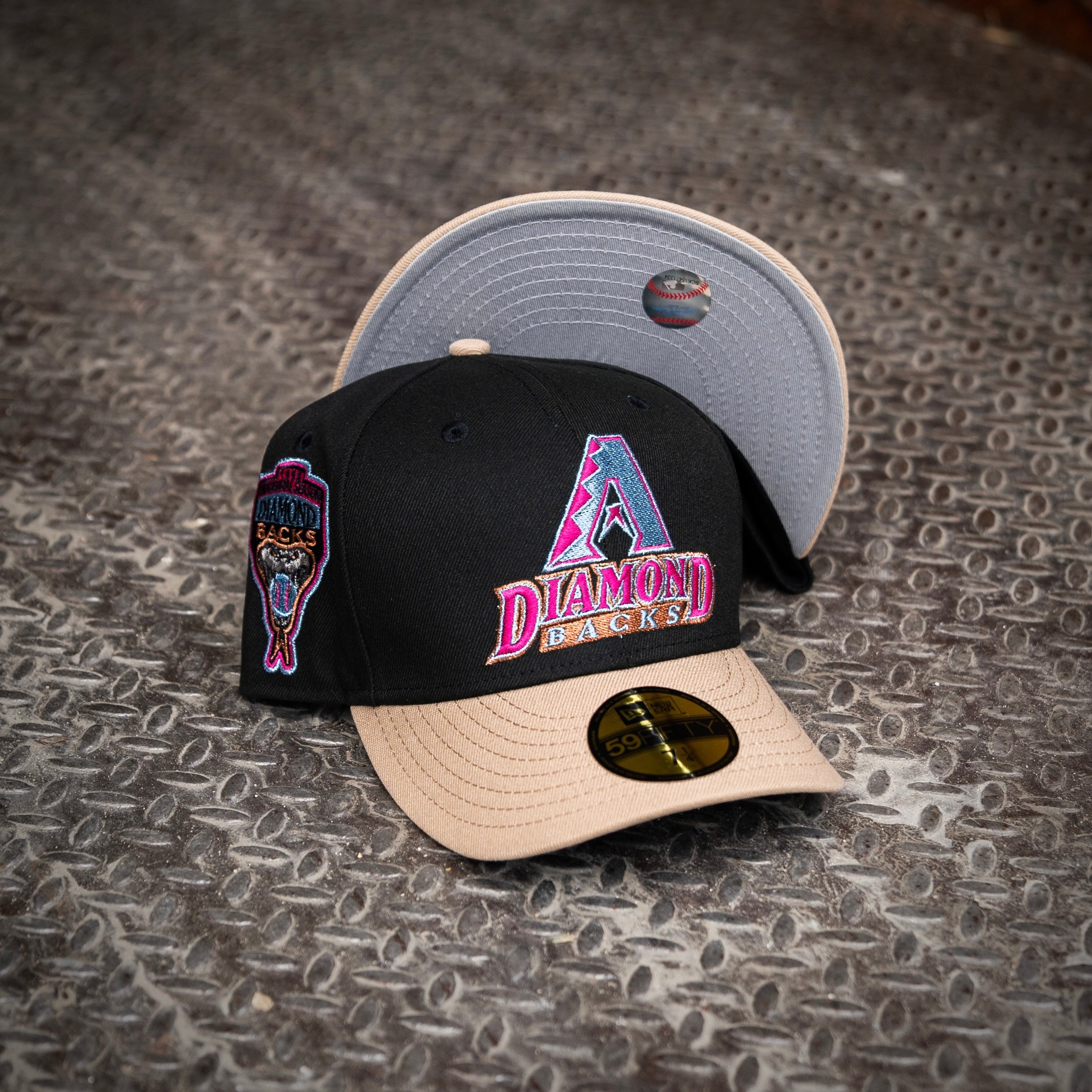 New Era Arizona Diamondbacks 1998 Inaugural Season Grey UV (Black/Camel) 59Fifty Fitted