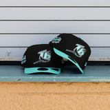 New Era Tampa Bay Devil Rays 1998 Inaugural Season 9FIFTY A-Frame Snapback-(Black/Aqua) - New Era