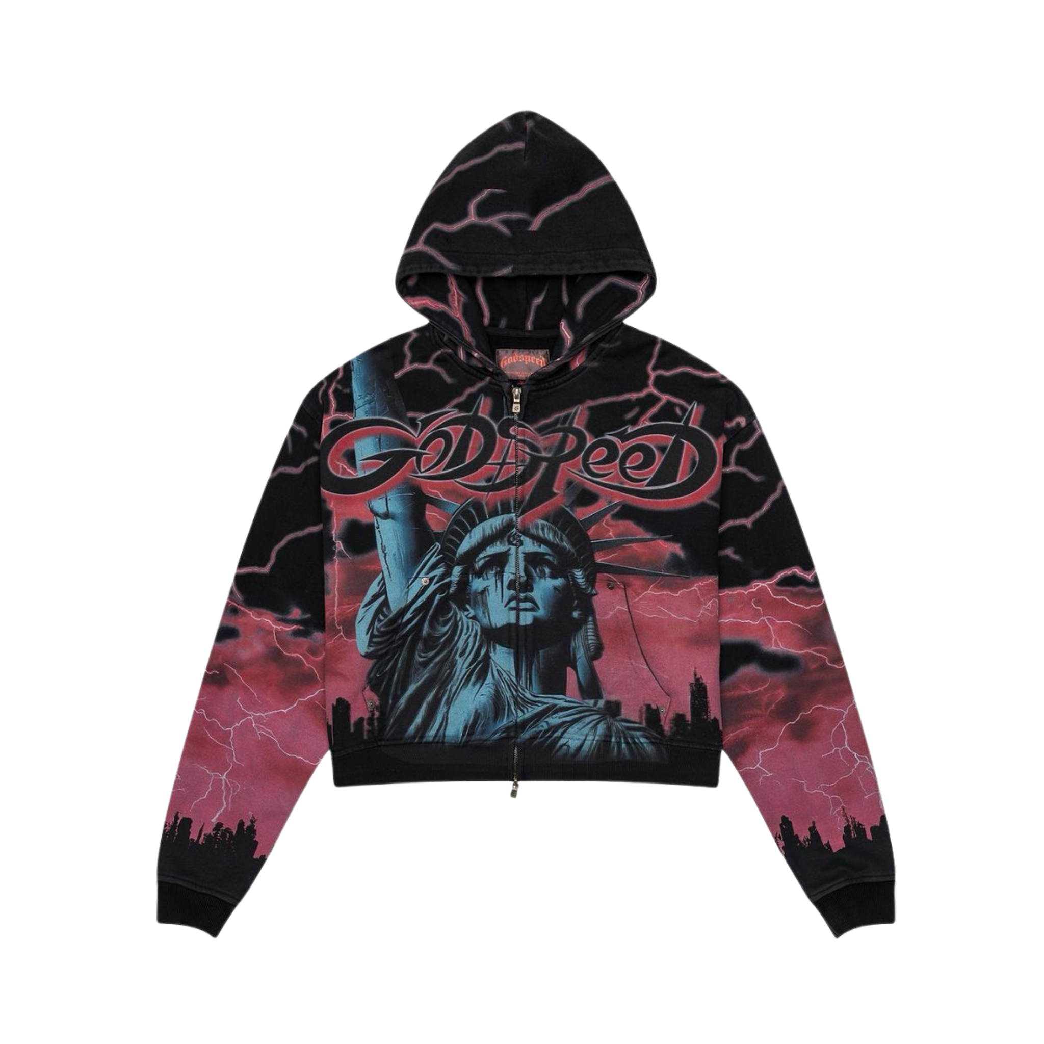 Godspeed "Voltage" Zip Hoodie (Red) - Godspeed