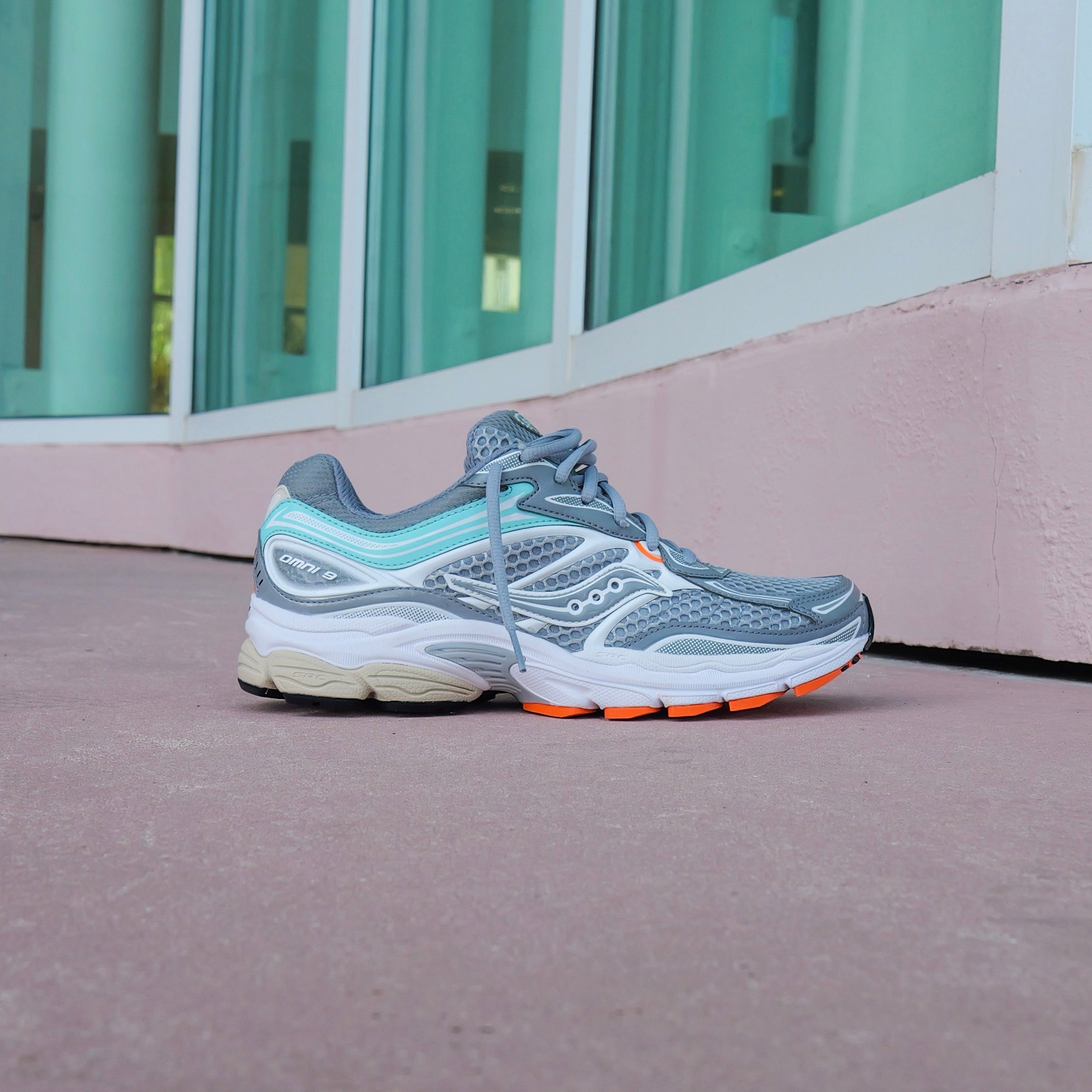 Mens Saucony ProGrid Omni 9 (Grey/Teal) - Saucony