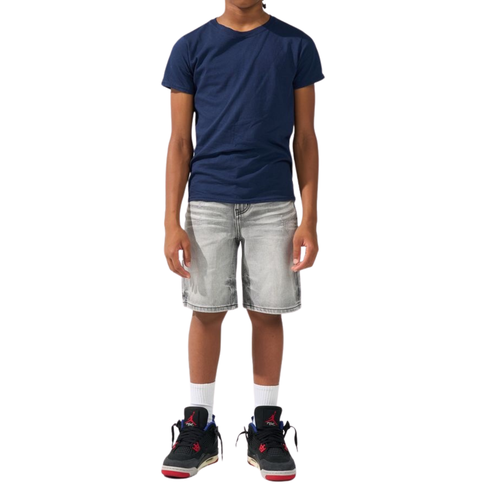 Kids Serenede "TITAN" Denim Shorts (Grey)