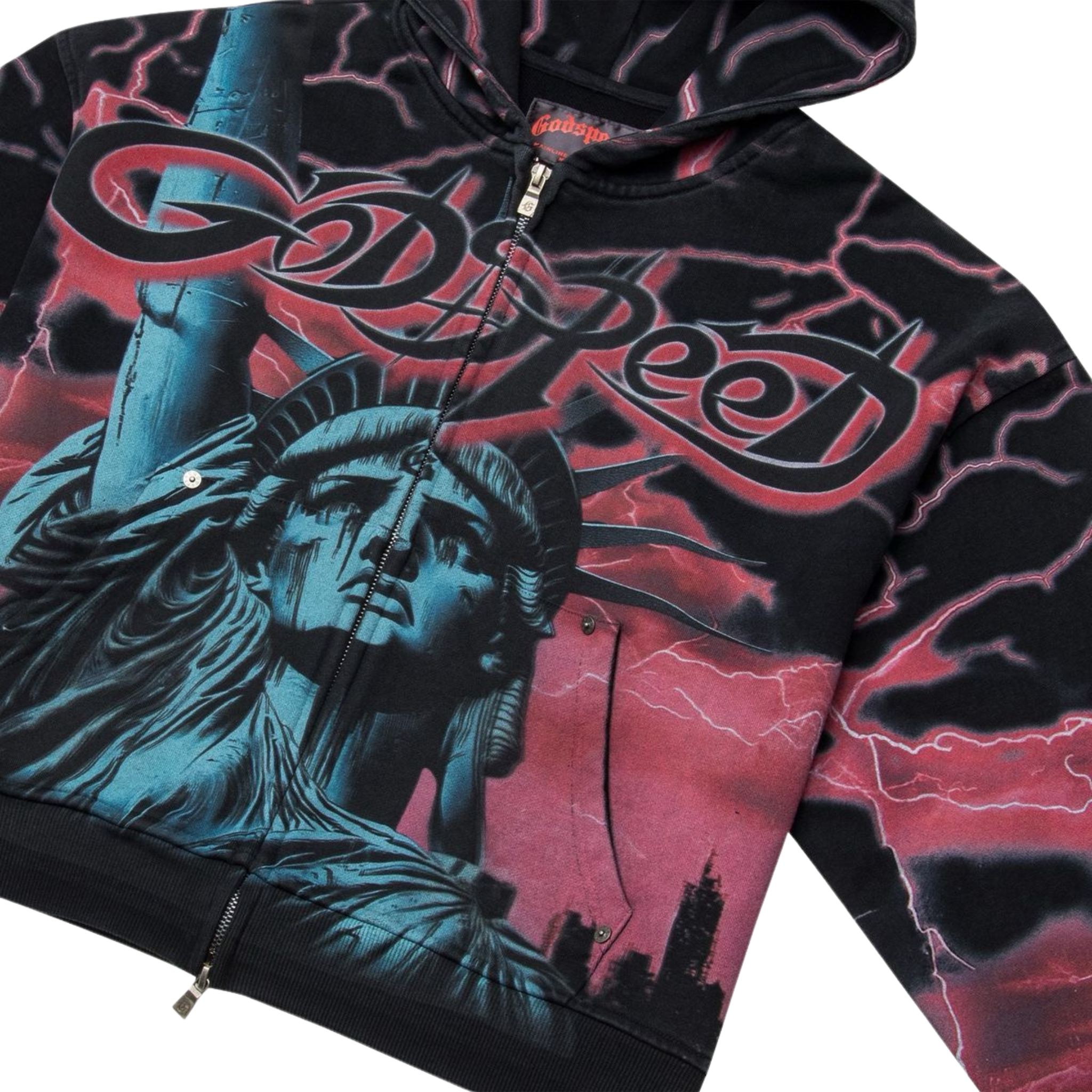 Godspeed "Voltage" Zip Hoodie (Red) - Godspeed