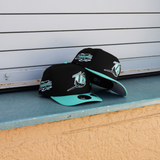 New Era Tampa Bay Devil Rays 1998 Inaugural Season 9FIFTY A-Frame Snapback-(Black/Aqua) - New Era