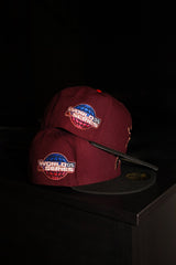 New Era Houston Astros 2005 World Series Side Patch Fitted (Maroon/Black) - New Era