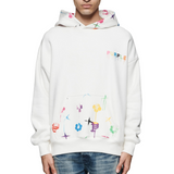 Purple Brand Paint Monogram Off White Hoodie (P401-HCMP124) - PURPLE BRAND