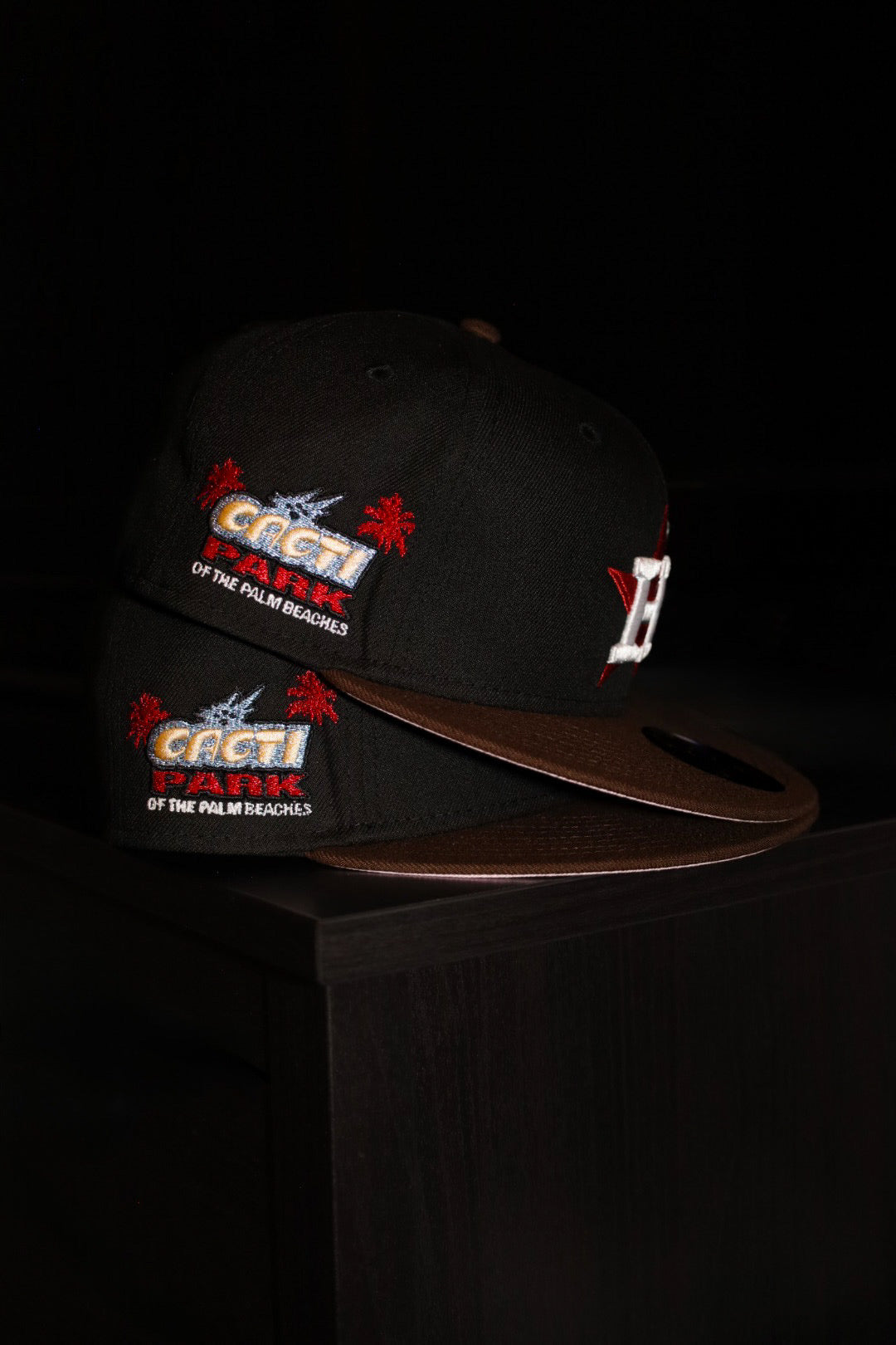 New Era Houston Astros Cacti Park of The Palm Beaches Travis Scott Patch Fitted (Black/Brown) - New Era