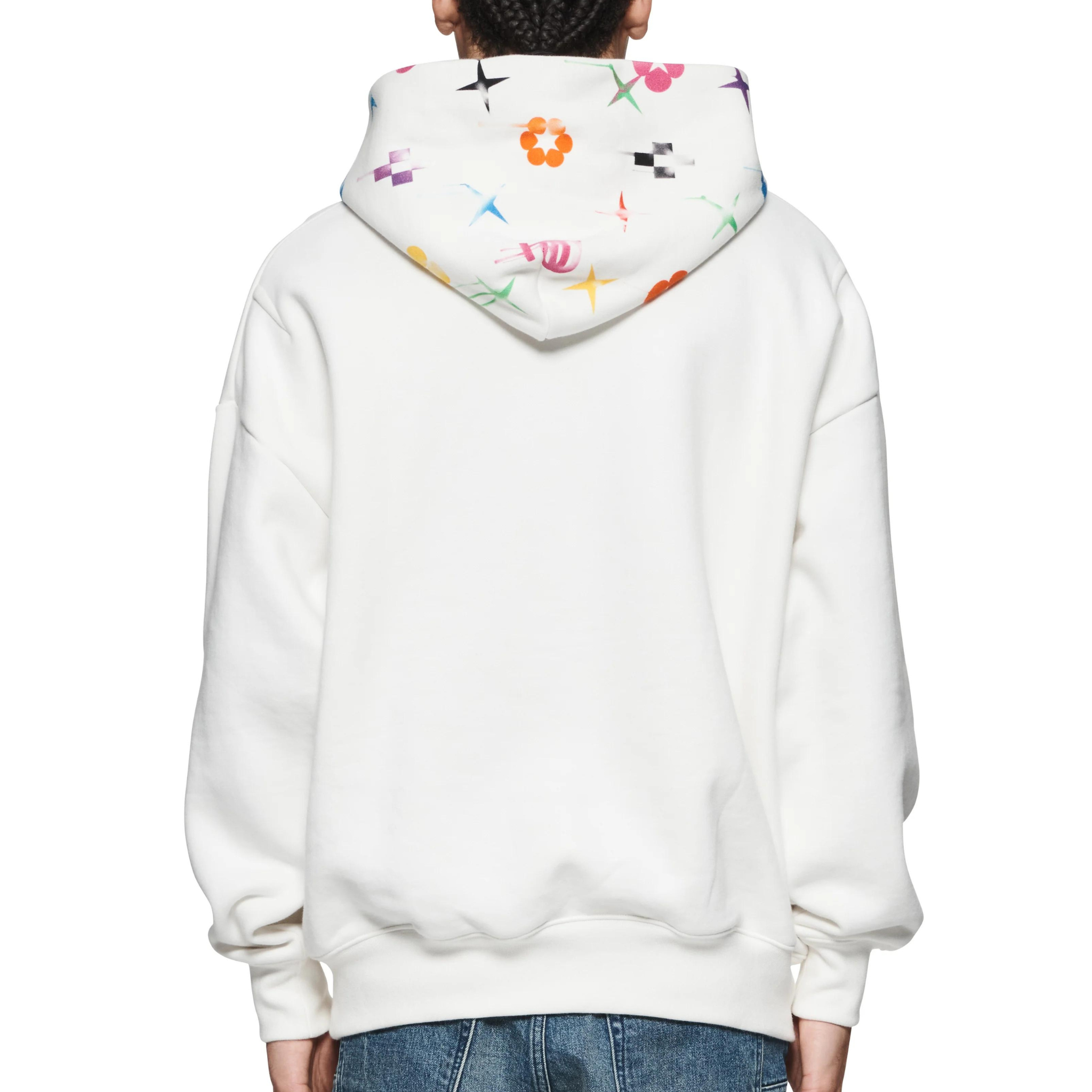 Purple Brand Paint Monogram Off White Hoodie (P401-HCMP124) - PURPLE BRAND