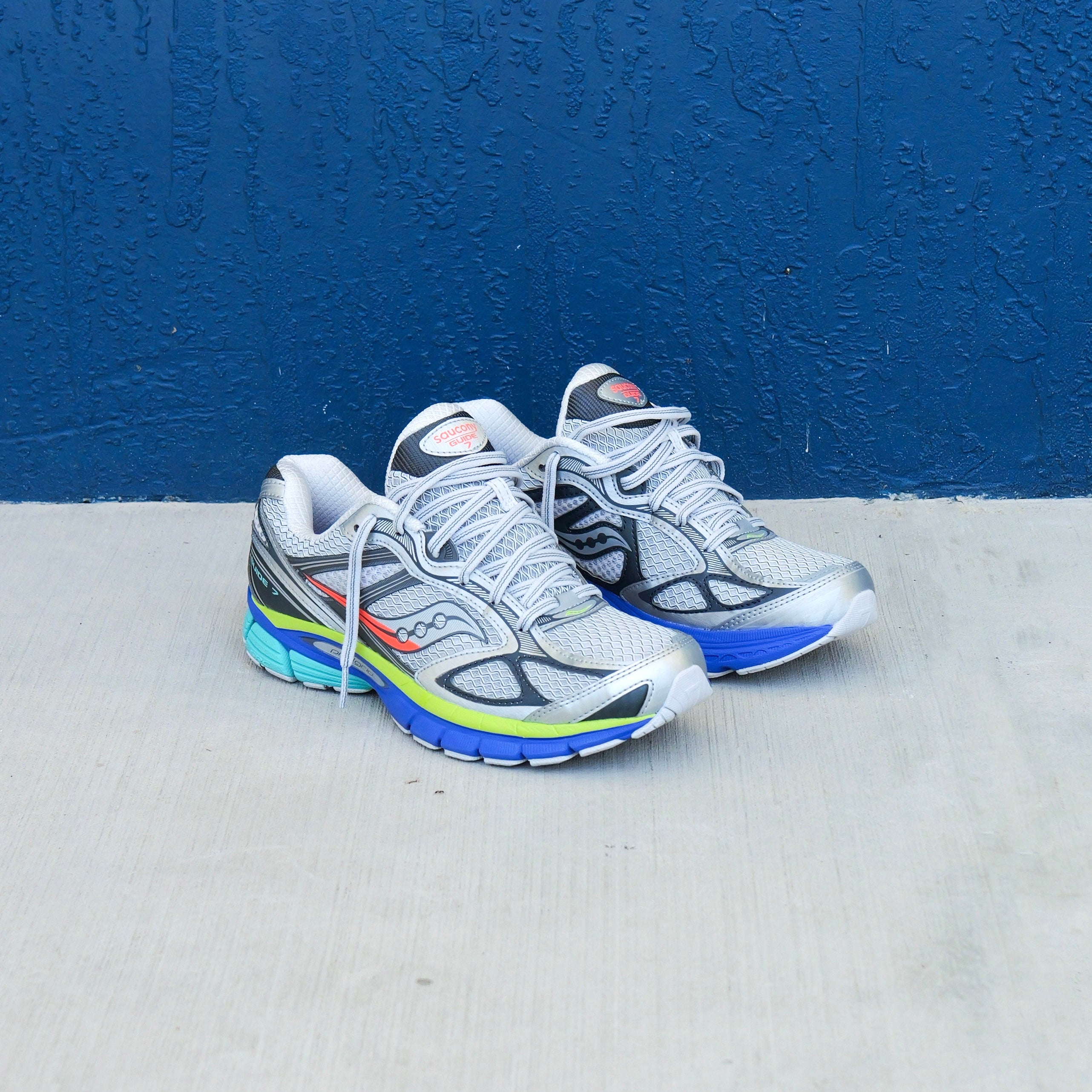 Mens Saucony ProGrid Guide 7 (Silver/Multi)