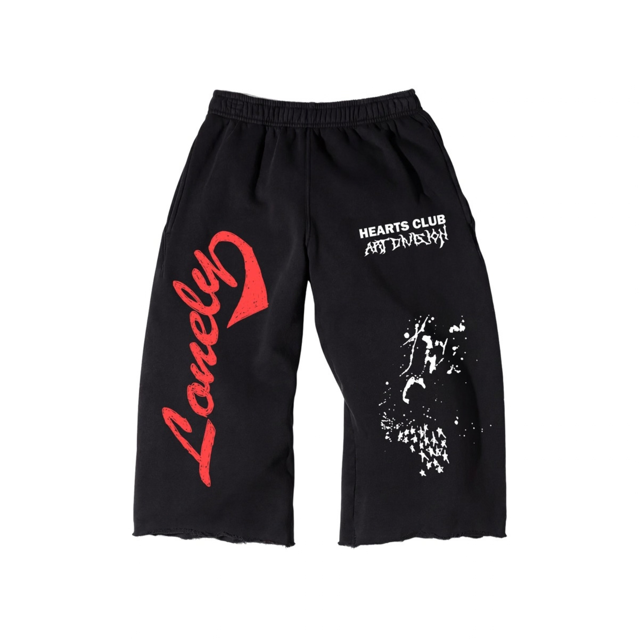 Lonely Hearts Club "Art Division" Long Shorts (Black)