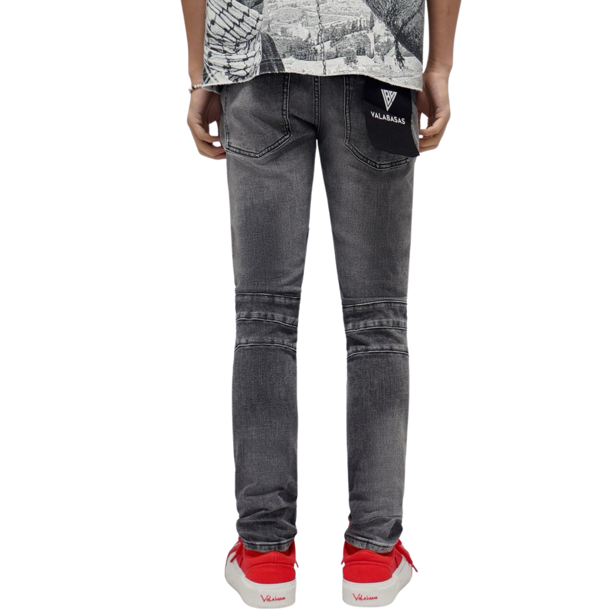 VALABASAS "Mr.Bike" Skinny Jeans (Grey)