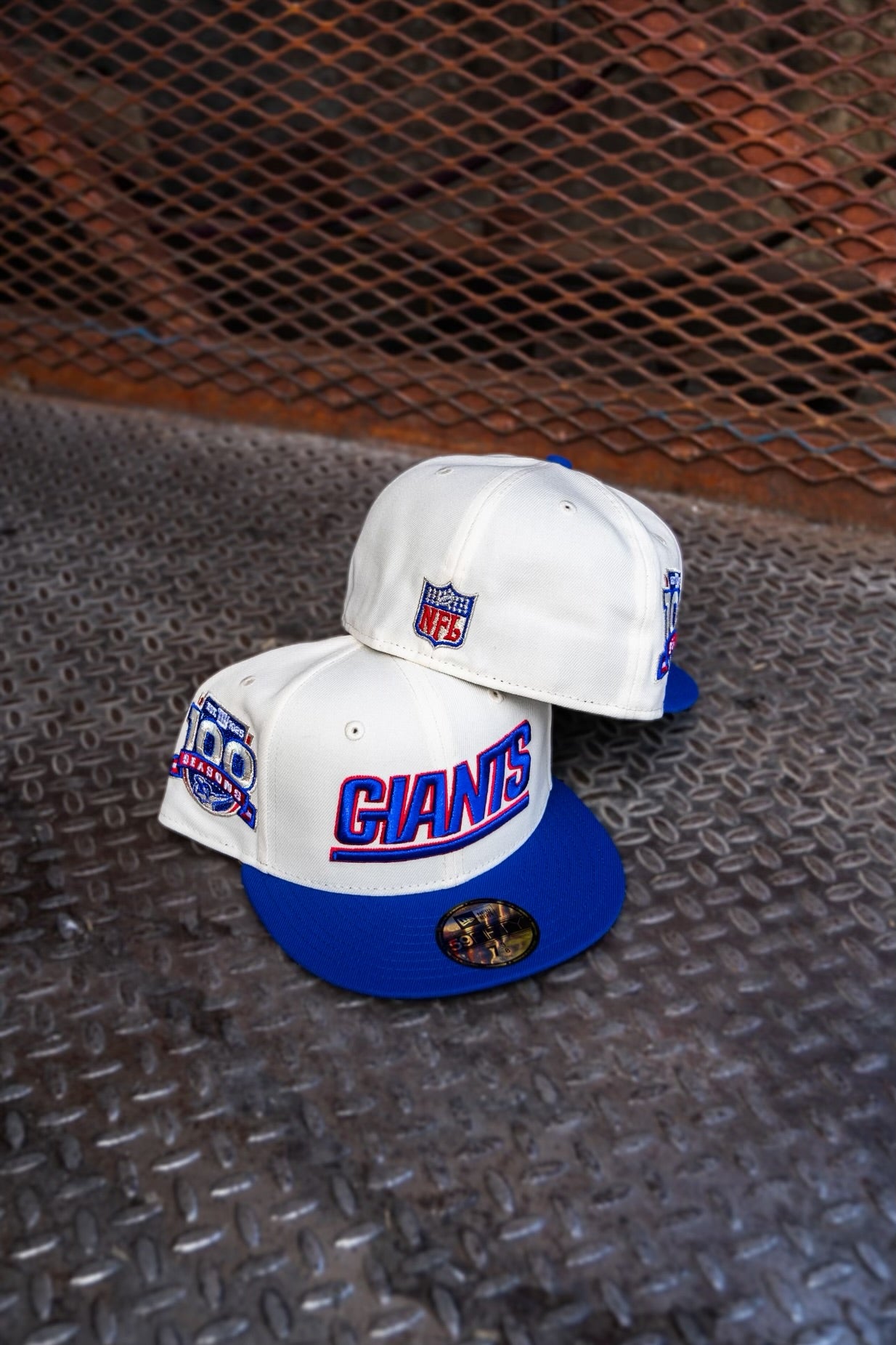 New Era New York Giants 100 Season Green UV (Off White/Royal) 59Fifty Fitted - New Era
