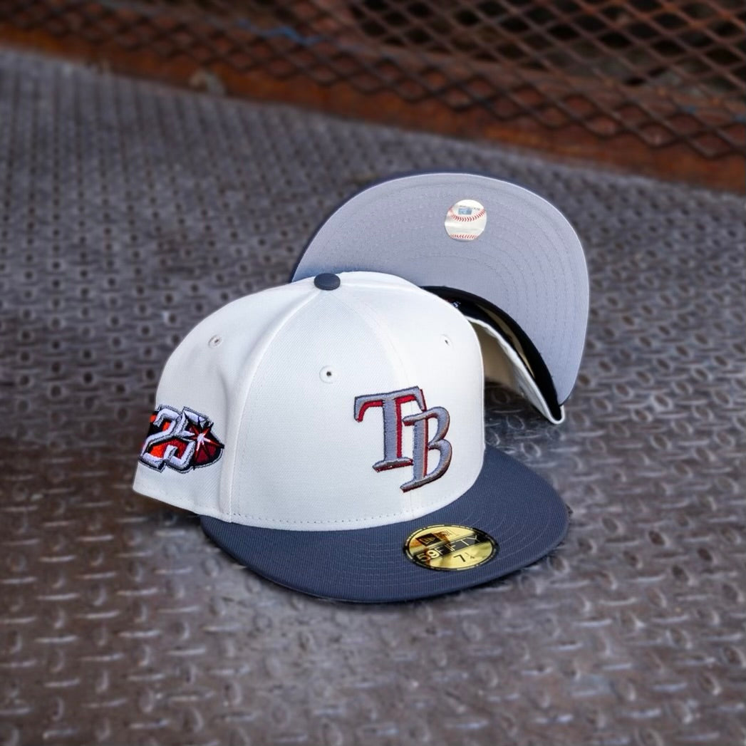 New Era Tampa Bay Rays 25th Anniversary Grey UV (Off White/Graphite) 59Fifty Fitted