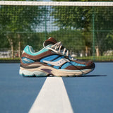 Mens Saucony x FootPatrol ProGrid Omni 9 (Blue/Brown) - VIP Saucony