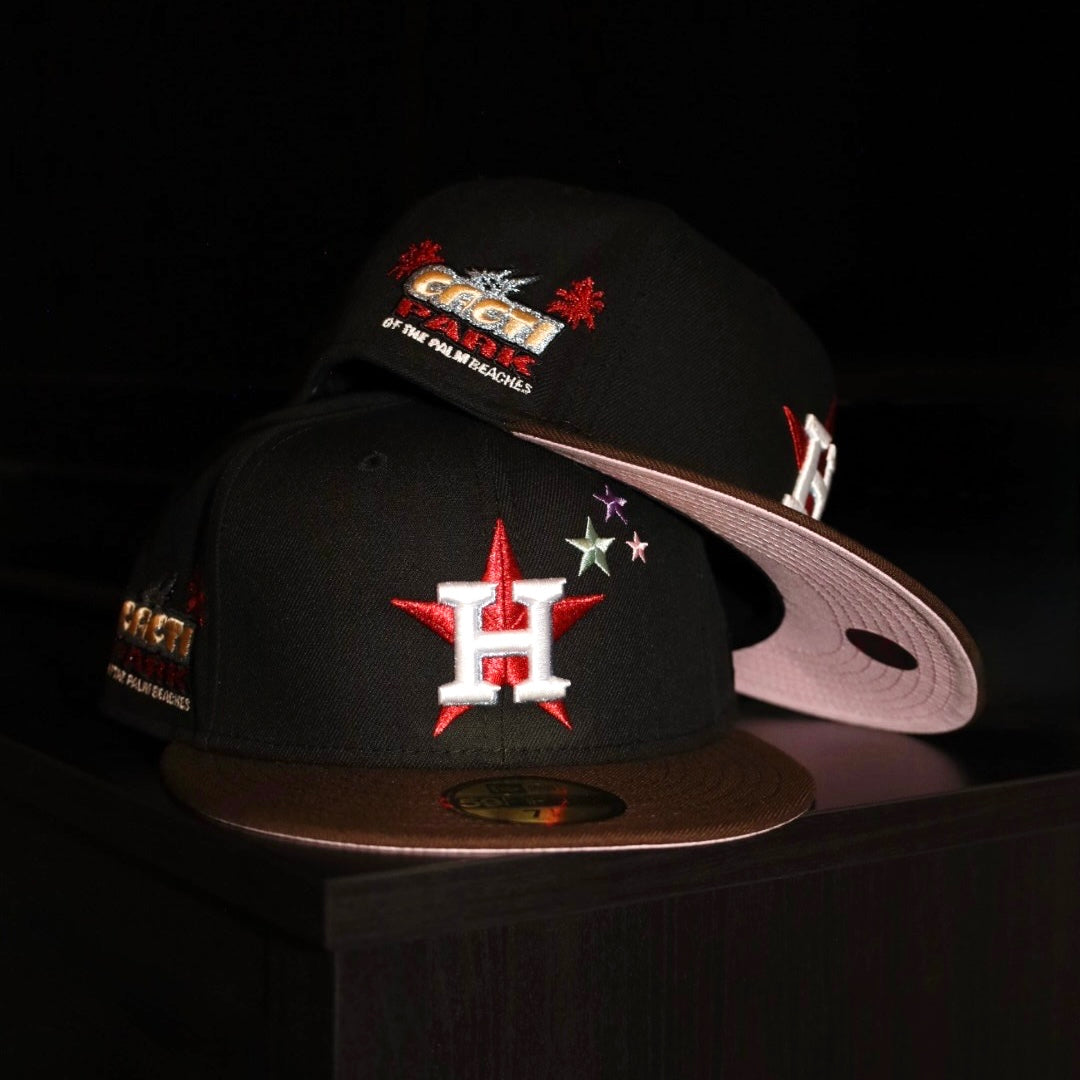 New Era Houston Astros Cacti Park of The Palm Beaches Travis Scott Patch Fitted (Black/Brown) - New Era