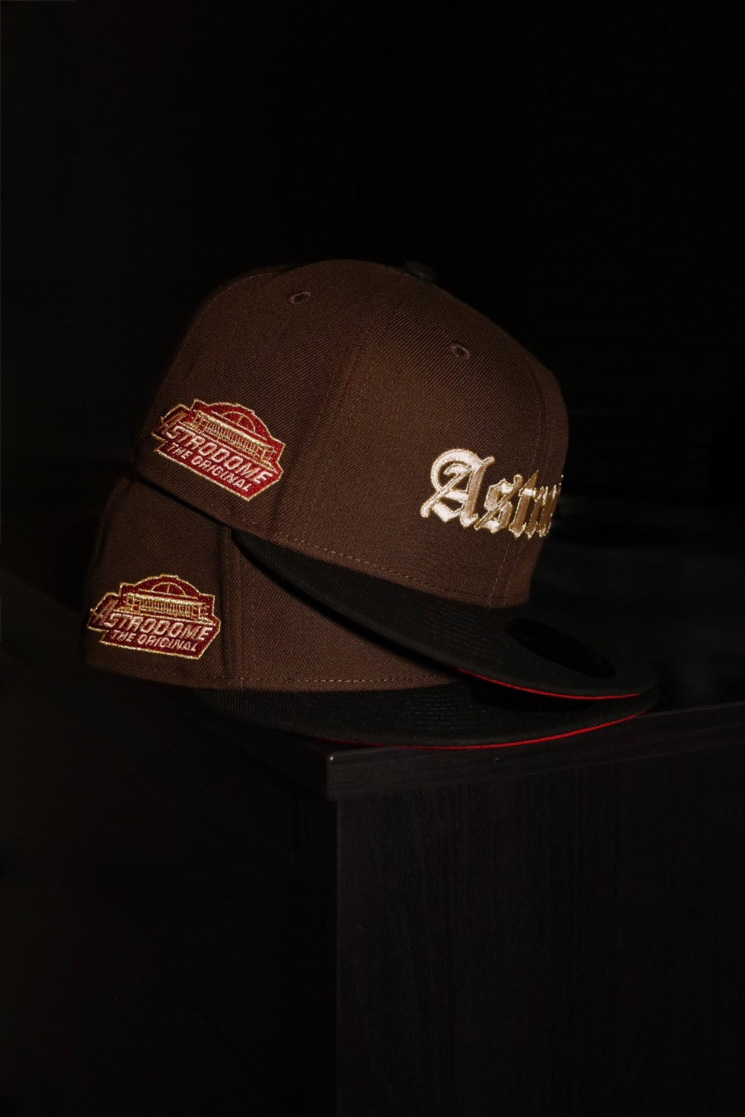 New Era Houston Astros Astrodome The Original Side Patch Fitted (Brown/Black) - New Era