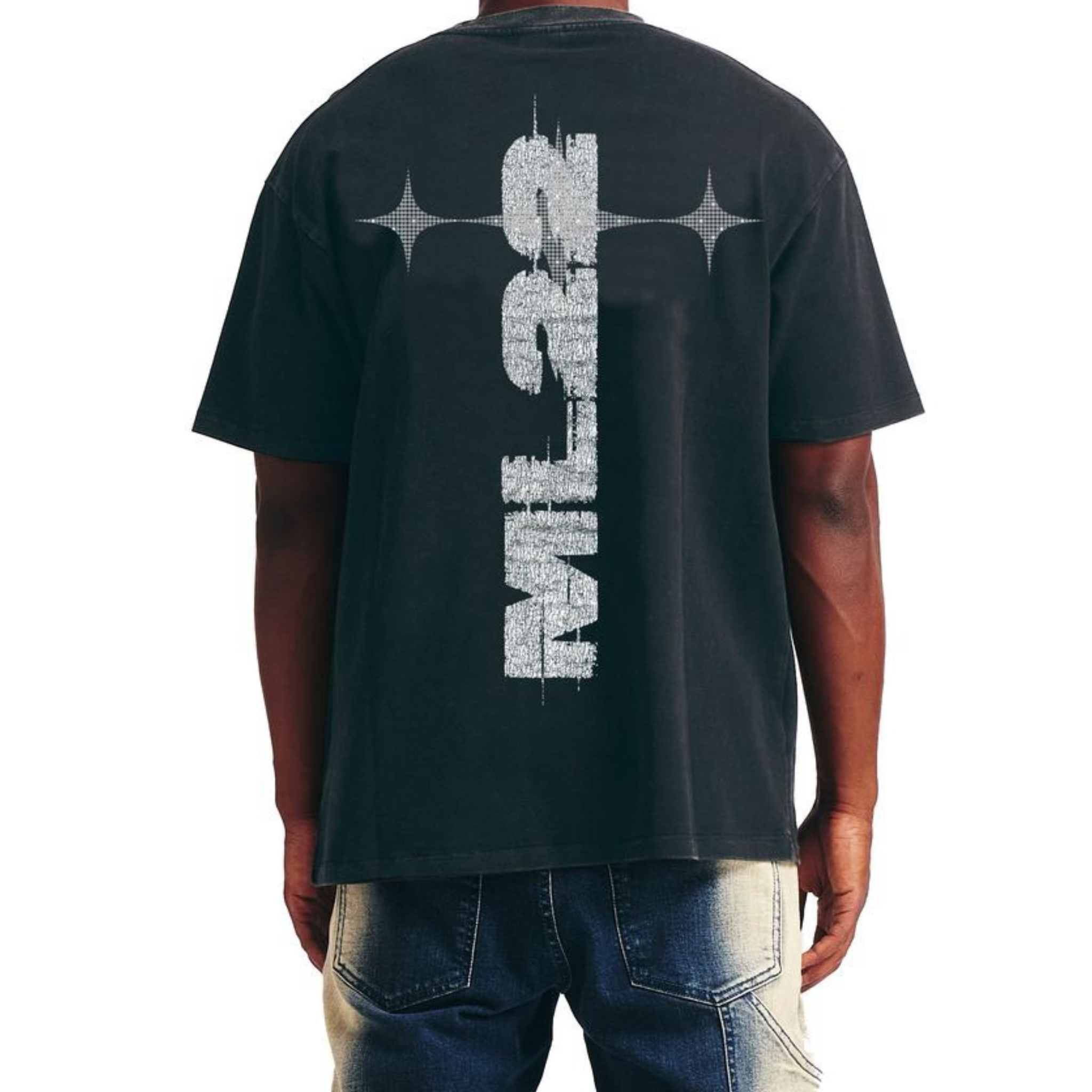 Memory Lane "SKULL WIRE" Tee - Rhinestones (Black) - Memory Lane