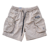 SR Denim Printed Nylon Utility Short (Khaki) - SR Denim