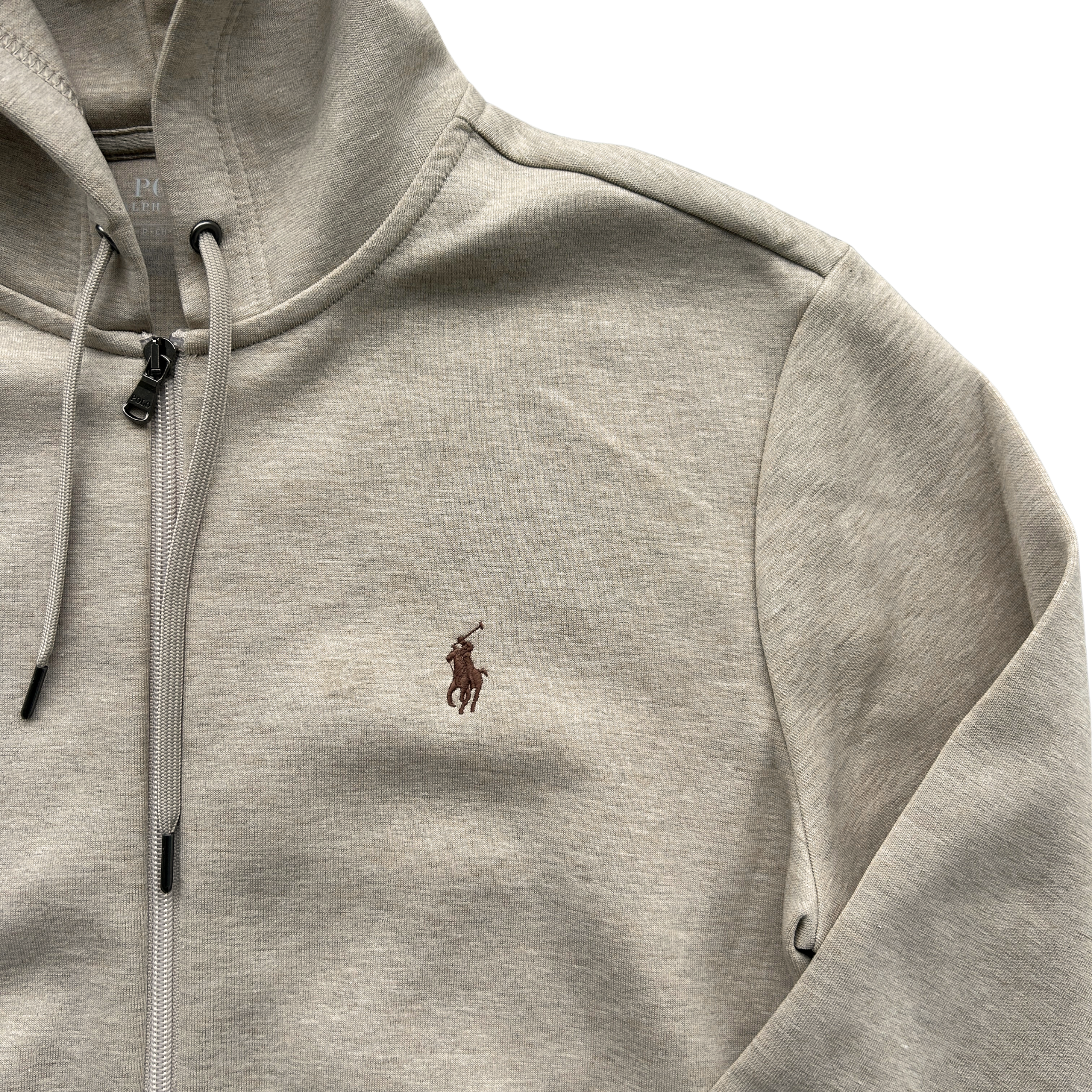 Polo Ralph Lauren Double Knit Full-Zip Hoodie (Beige) - Polo Ralph Lauren