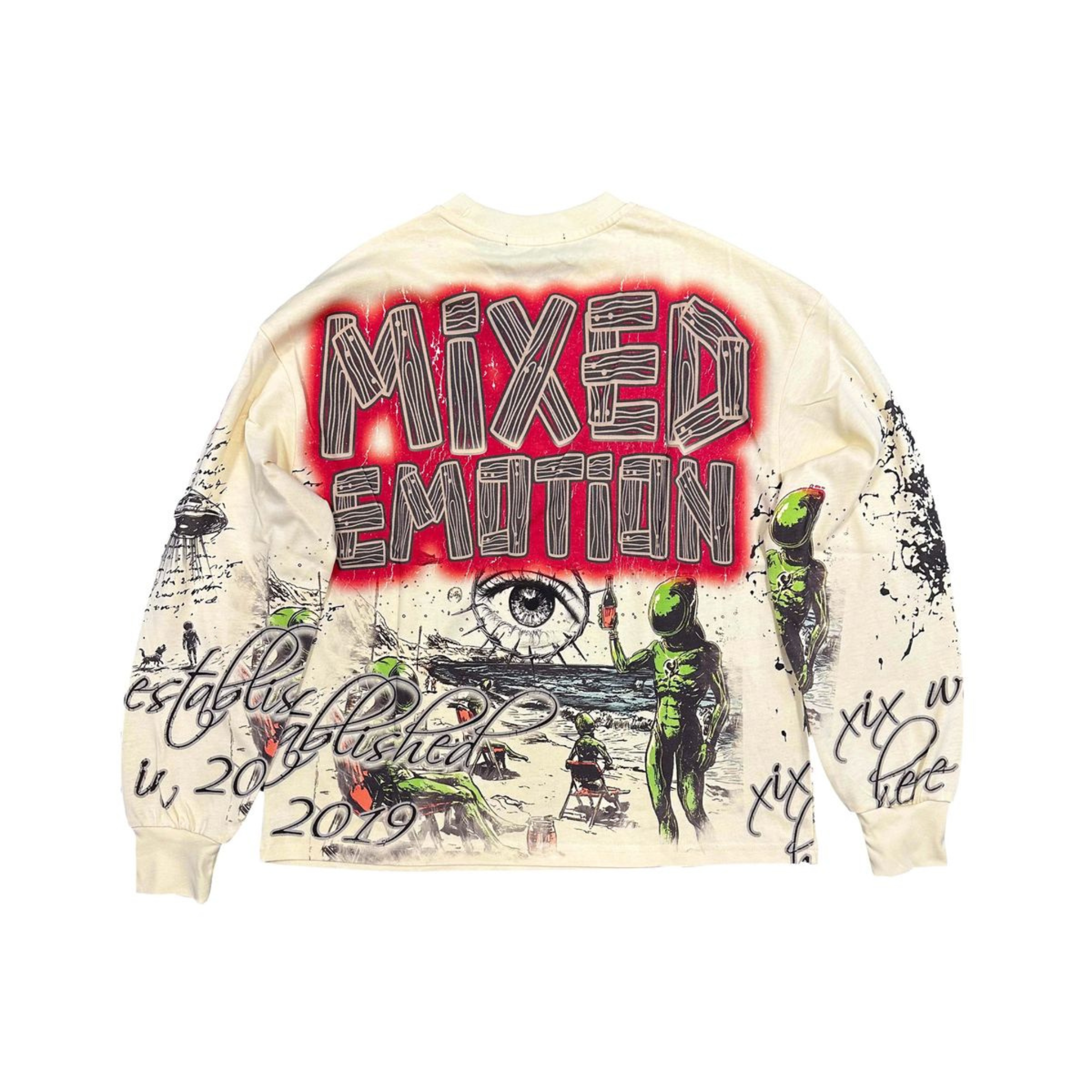 Mixed Emotion "Art Club" LS Tee (Cream) - Mixed Emotion