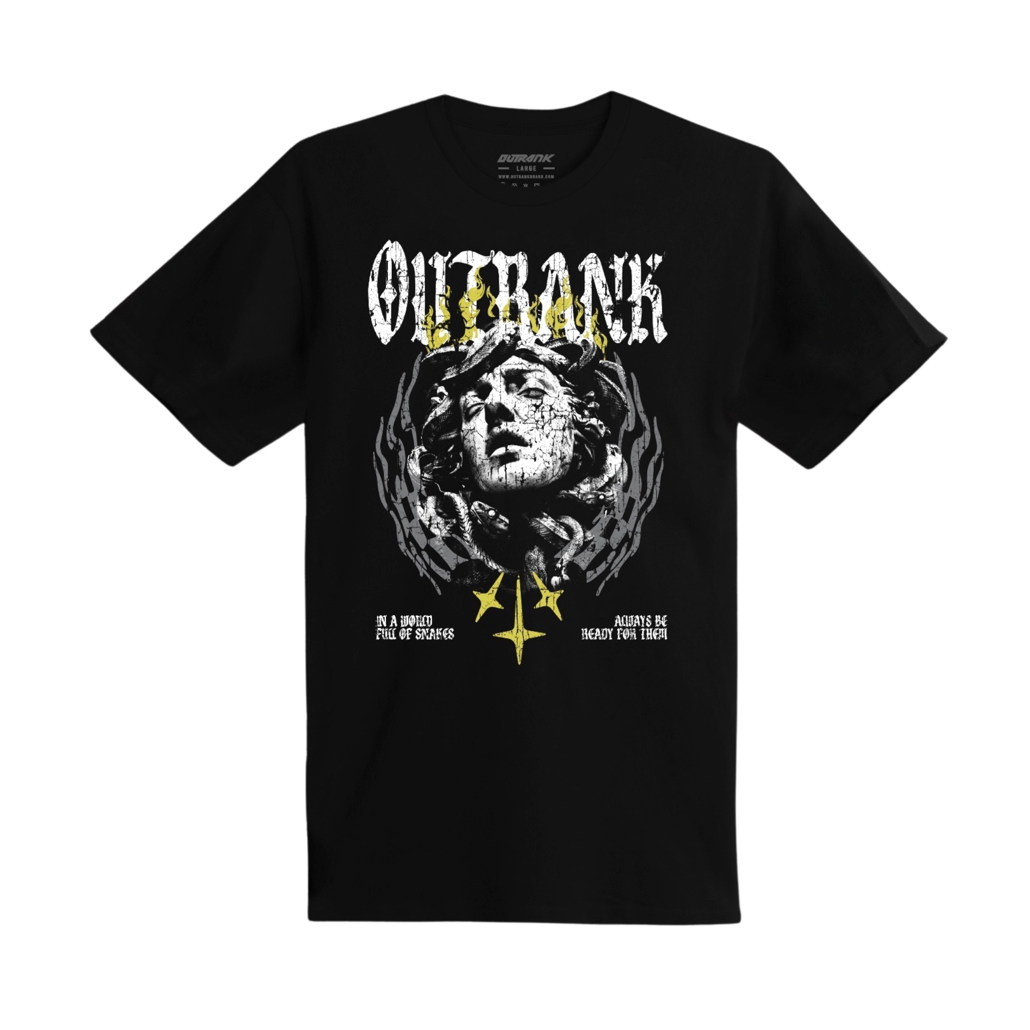 Outrank World Full Of Snakes Tee (Black) - Outrank