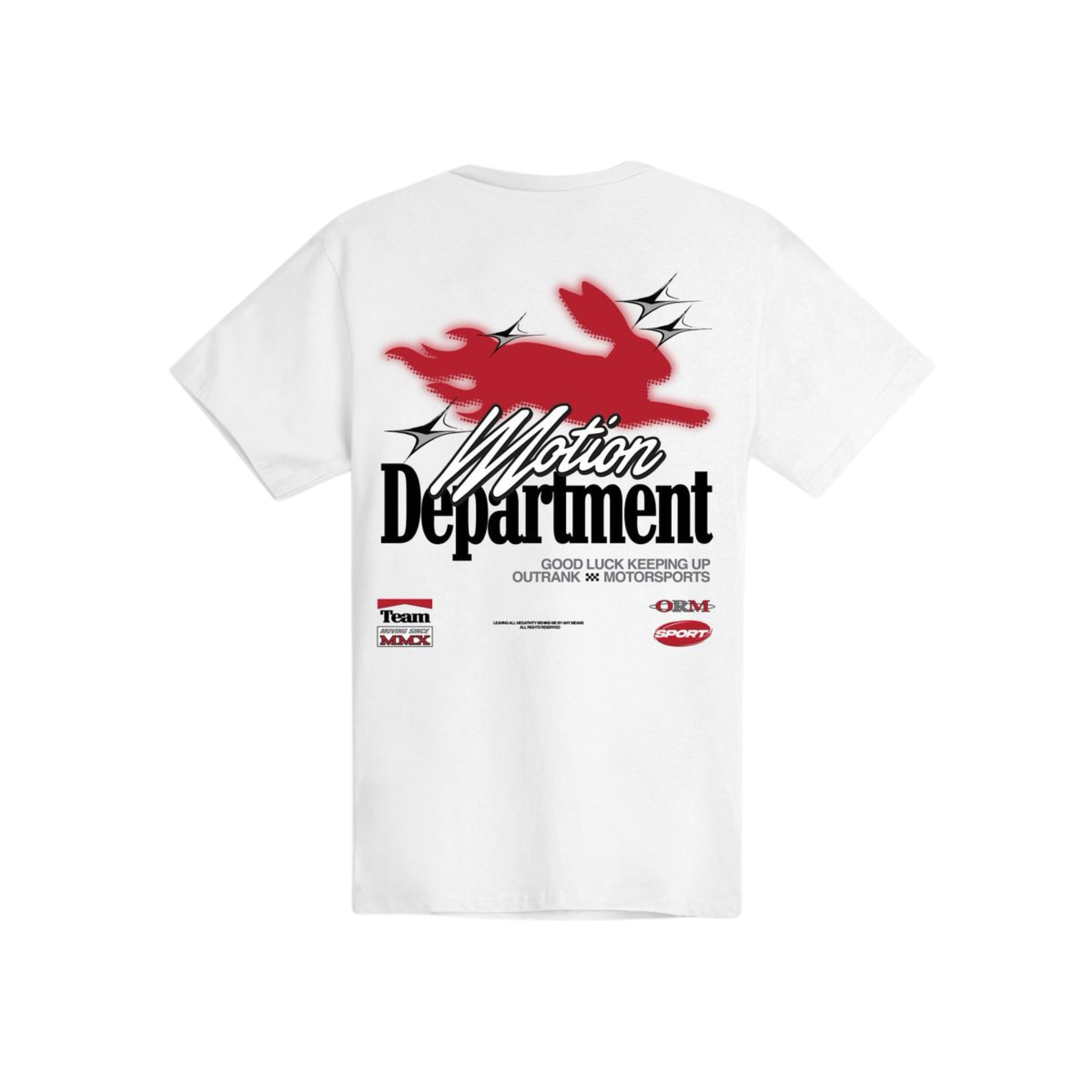 Outrank "Motion Department" T-shirt (White) - Outrank