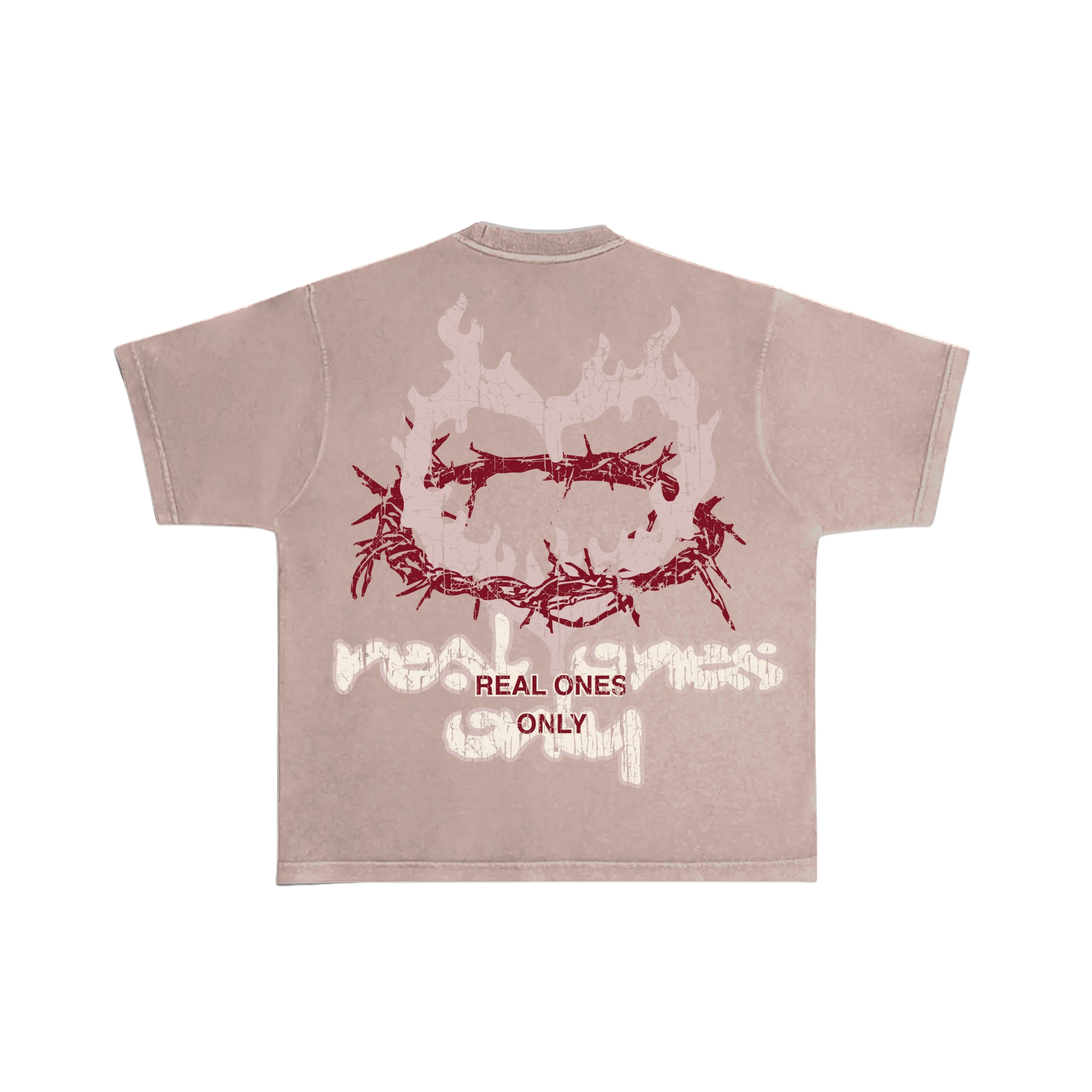 Outrank Real Ones Only Heavyweight Tee (Salmon) - Outrank