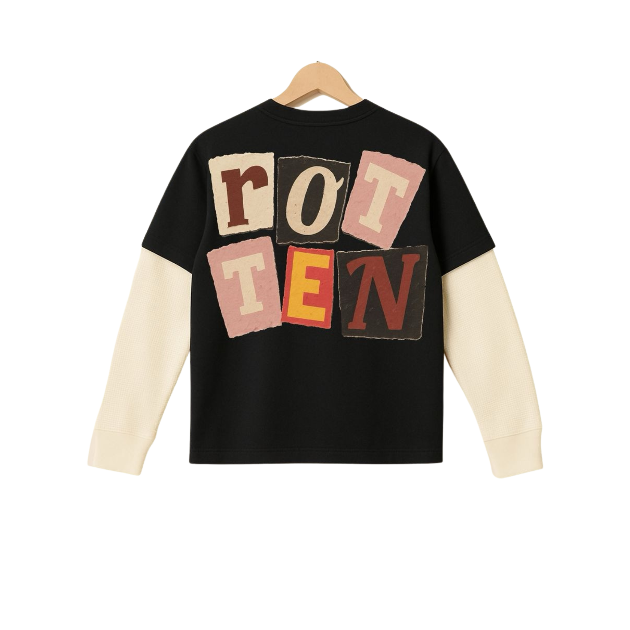 Dry Rot "Collage" LS Waffle Thermal (Black) - Dry Rot