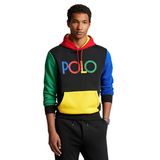Polo Ralph Lauren Logo Color-Blocked Double-Knit Hoodie (Black/Multicolor) - Polo Ralph Lauren