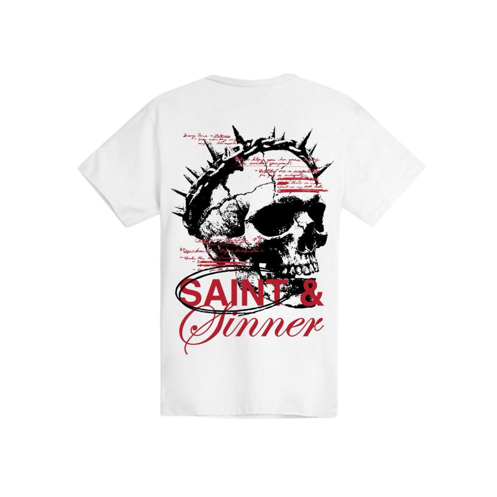 Outrank "Saint & Sinner" T-shirt (White) - Outrank