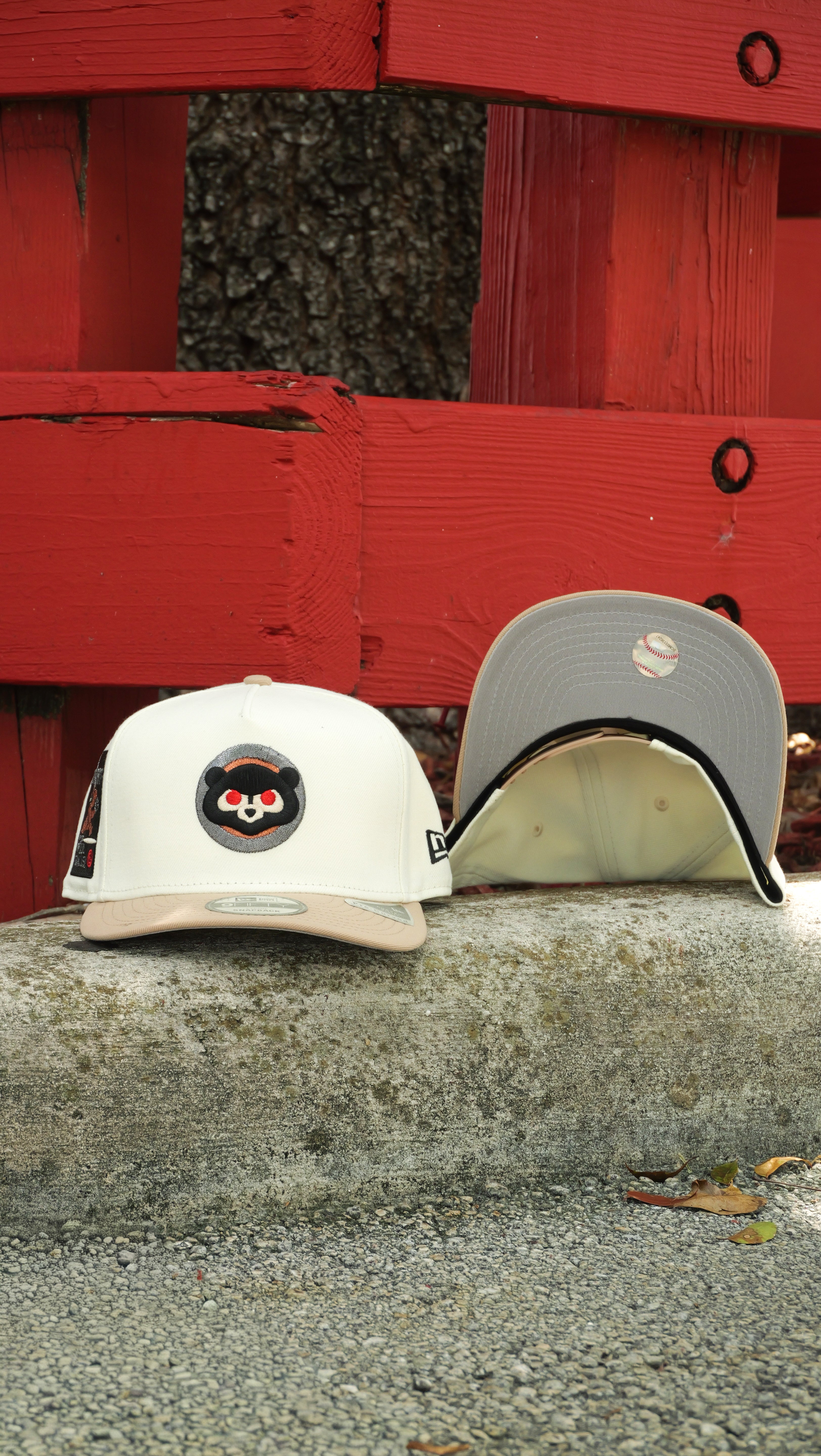 New Era Chicago Cubs Be Alert Side Patch 9FIFTY A-Frame Snapback-(Chrome/Beige)