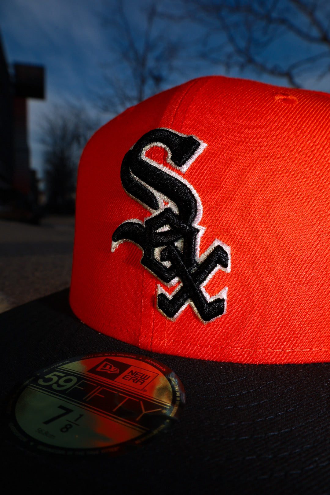 New Era Chicago White Sox 2005 World Series Side Patch Fitted (Orange/Black) - New Era