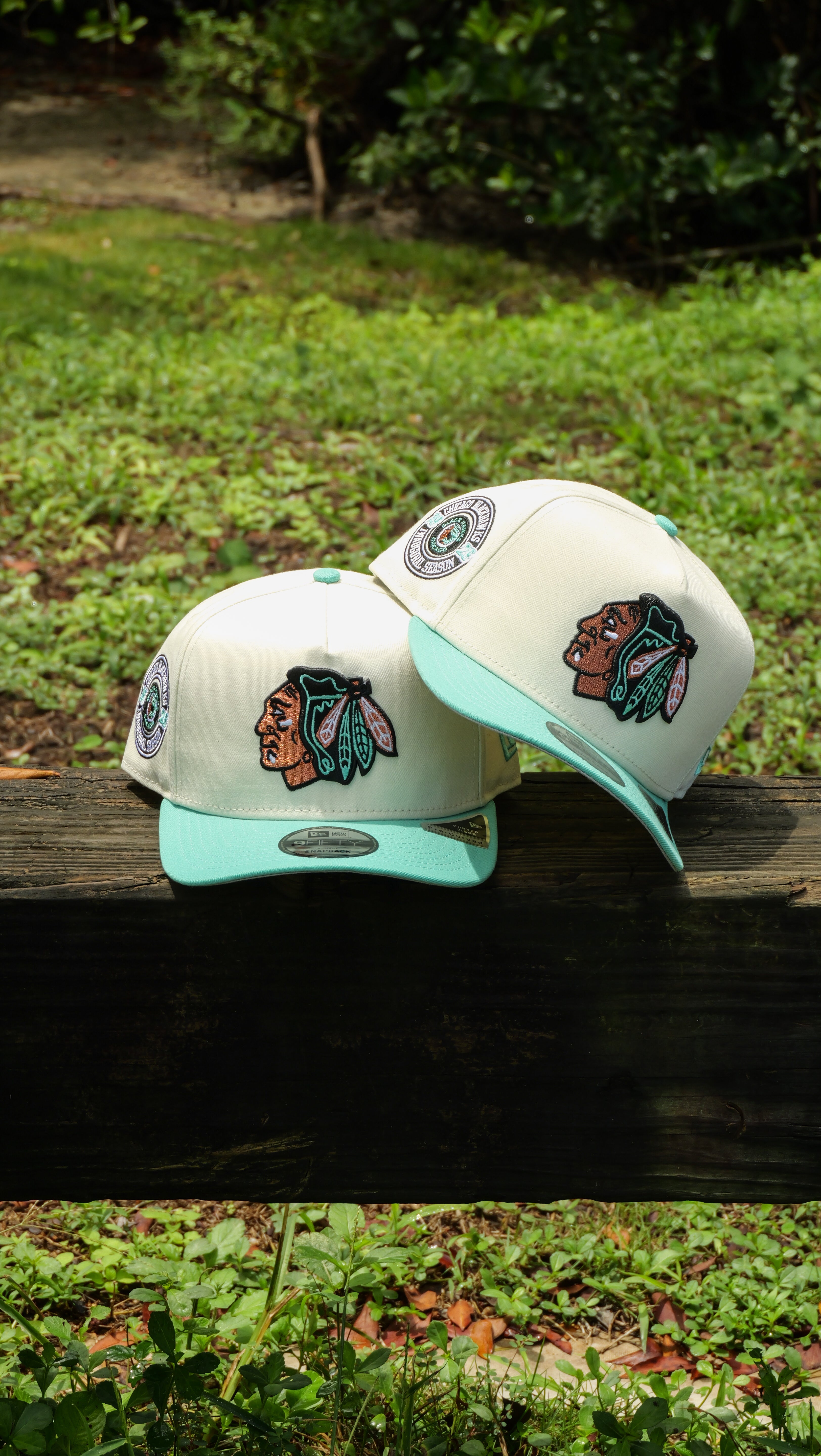 New Era Chicago Blackhawks 1926 Inaugural Season 9FIFTY A-Frame Snapback-(Chrome/Mint)