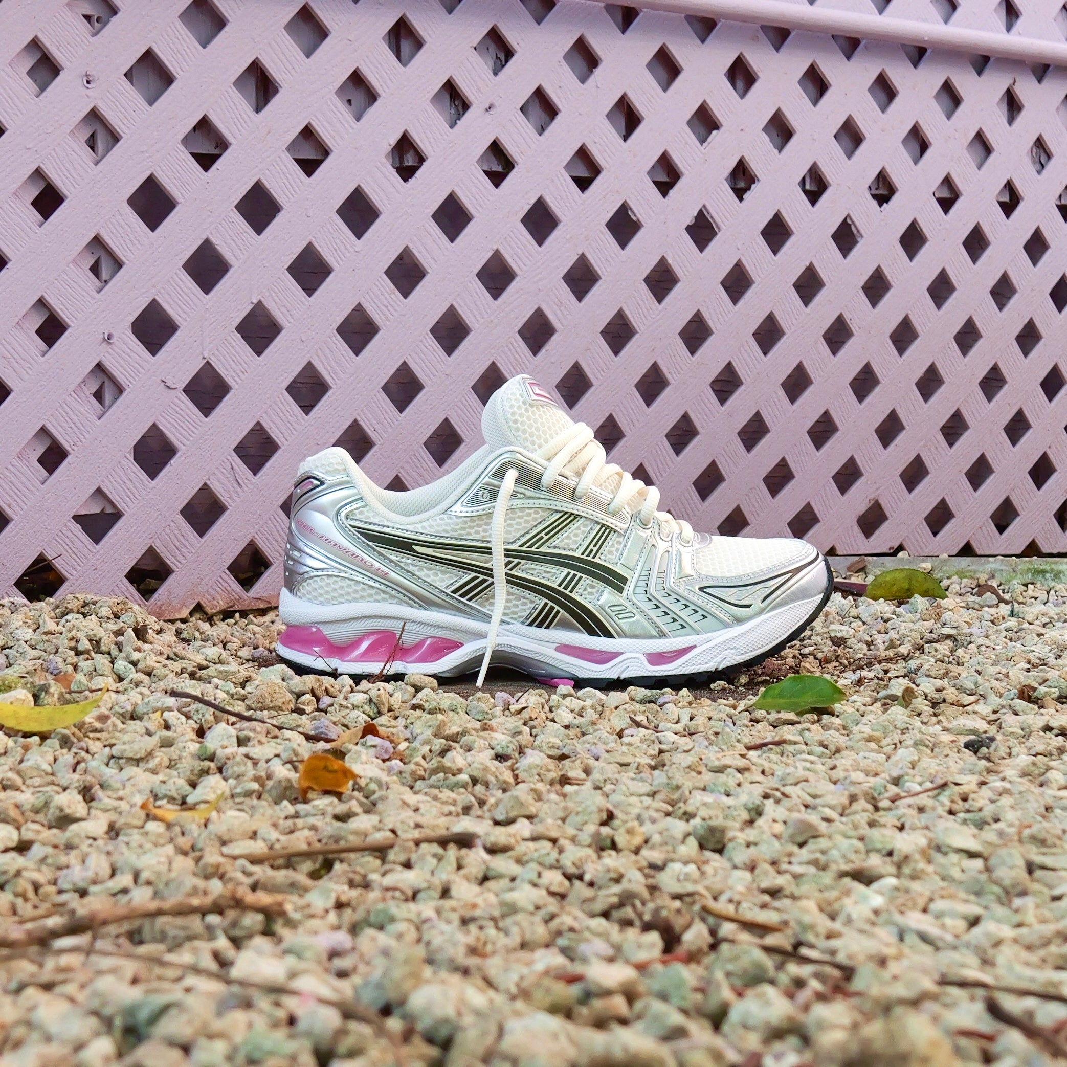 Mens Asics Gel-Kayano 14 (Cream/Sweet Pink) - VIP Asics