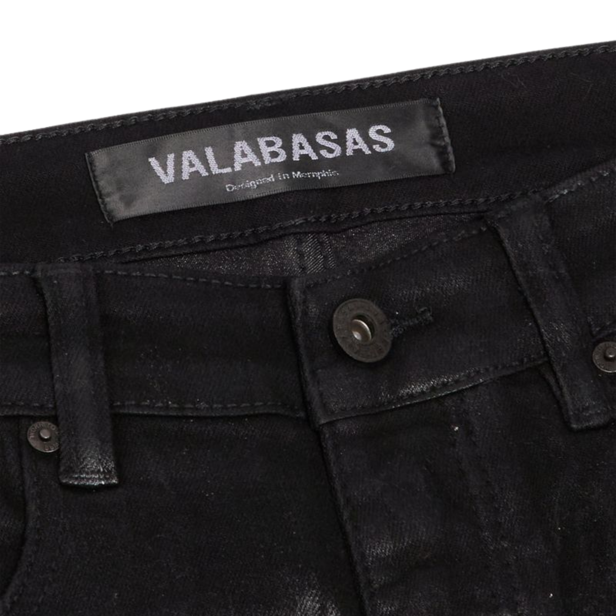 Valabasas "Kneeboard" Baggy Denim Jean (Black) - VALABASAS