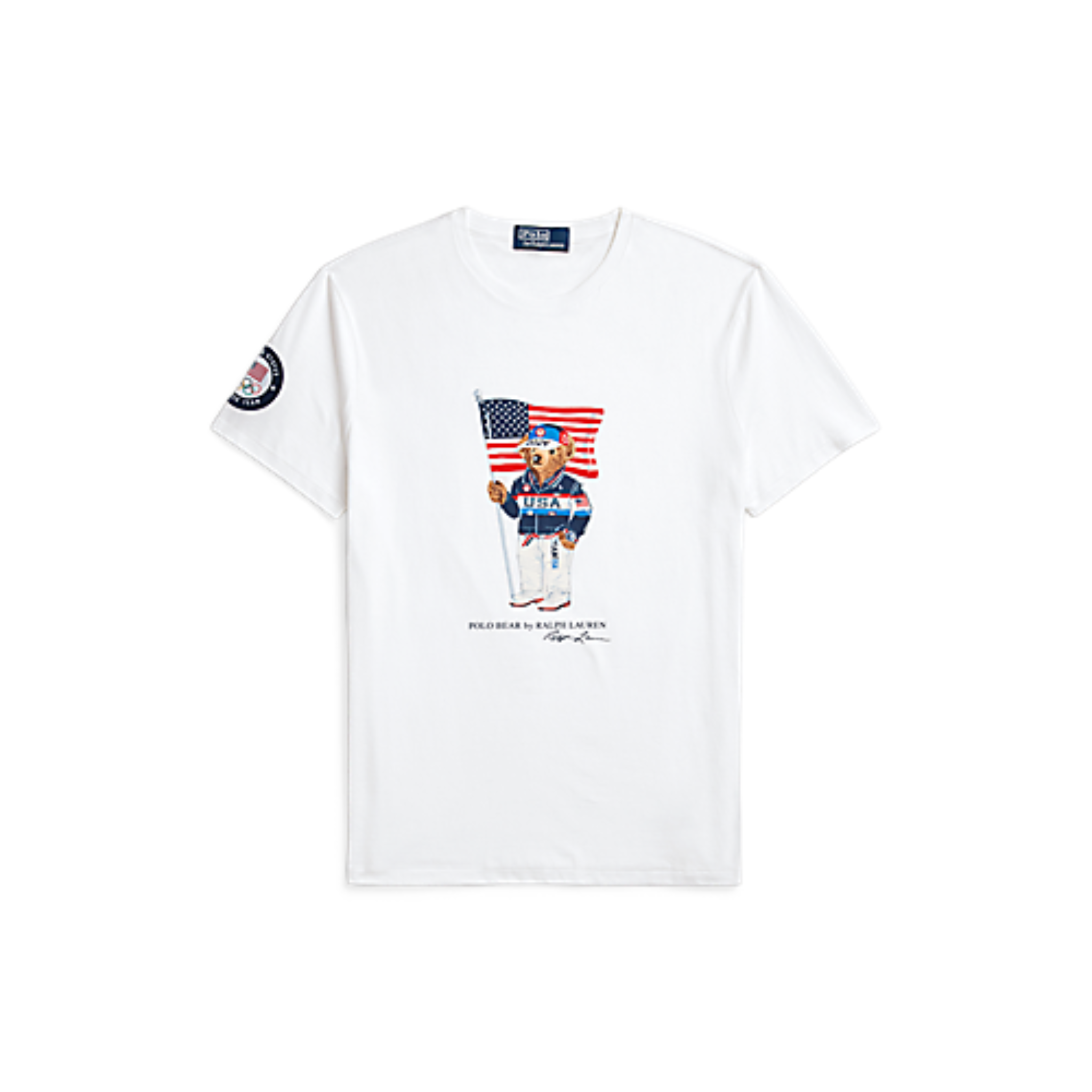 Polo Ralph Lauren Bear USA Flag Tee (White) - Polo Ralph Lauren