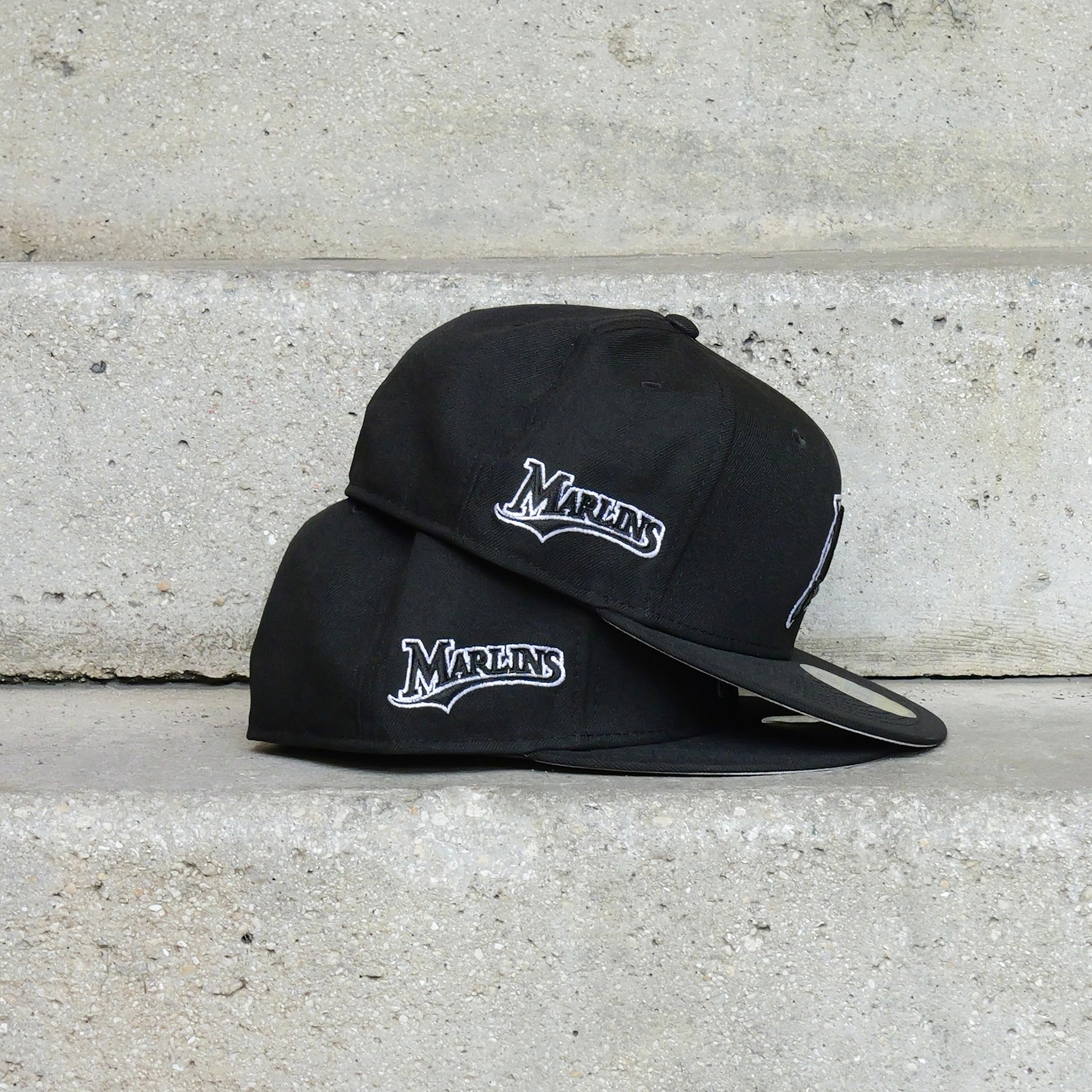 New Era Florida Marlins Side Patch Fitted (Black) - New Era