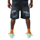 DUAA "MOVIE" Denim Shorts (Black Wash)