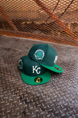 New Era Kansas City Royals 40th Anniversary Grey UV (Dark Green/Green) 59Fifty Fitted - New Era