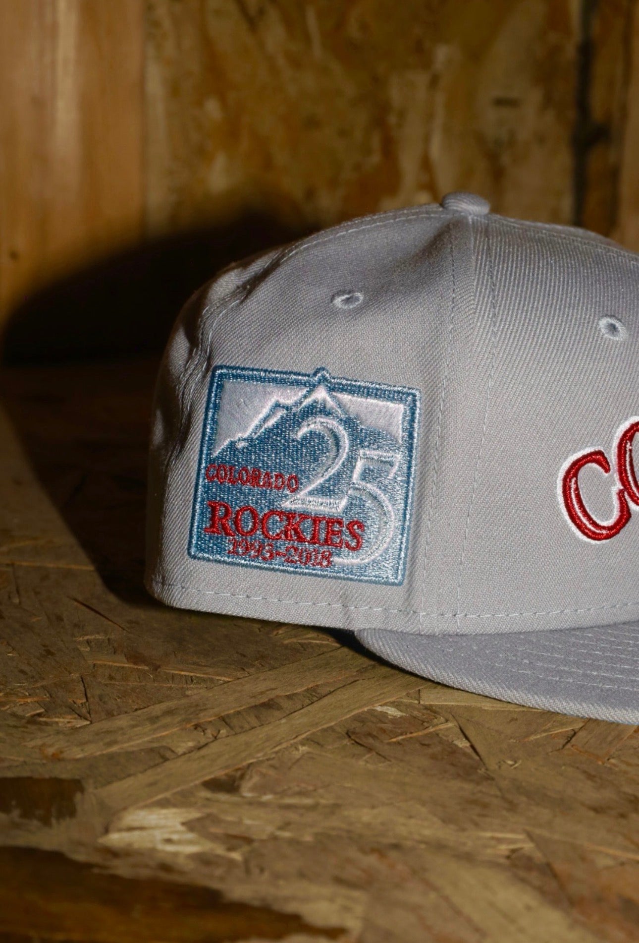 New Era Colorado Rockies 25th Anniversary Side Patch Fitted (Grey) - New Era
