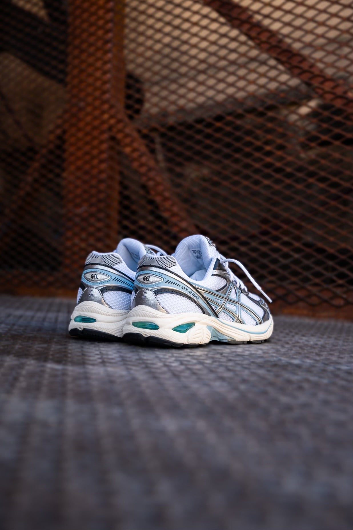 Mens Asics GT-2160 (White/Pure Silver/Light Blue) - Asics