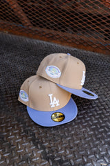 New Era Los Angeles Dodgers Stadium 50th Anniversary Pink UV (Camel/Lavender) 59Fifty Fitted - New Era
