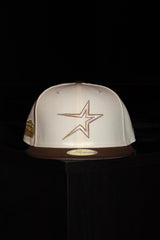 New Era Houston Astros Astrodome The Original Stadium Side Patch 59Fifty Fitted (Off White/Burnt Wood) - New Era