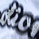 Mixed Emotion White “Pearl” Cropped Tee - Mixed Emotion