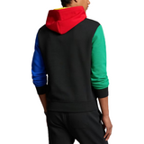 Polo Ralph Lauren Logo Color-Blocked Double-Knit Hoodie (Black/Multicolor) - Polo Ralph Lauren