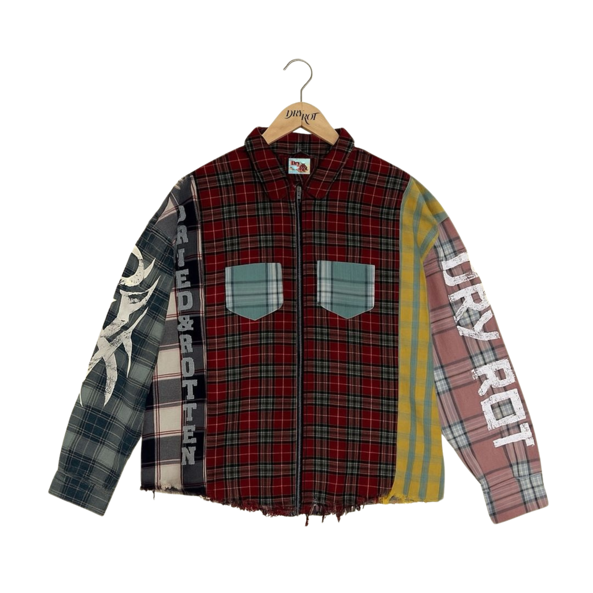 Dry Rot "Pieces" Zip Flannel (Multi) - Dry Rot
