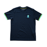 Psycho Bunny Apple Valley Embroidered Fashion Tee (Navy) - Psycho Bunny